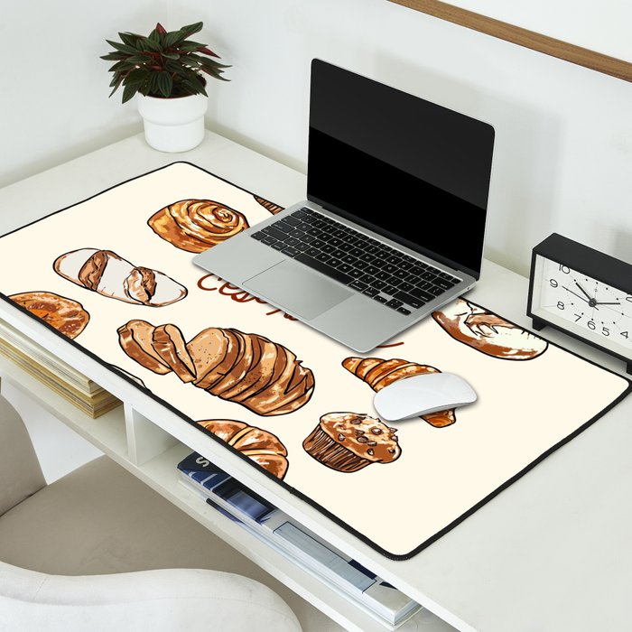 Le Pain Câest La Vie â Bread is Life French Bakery Illustration Desk Mat Gallery Image 2