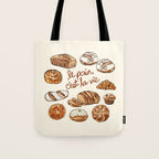 Le Pain Câest La Vie â Bread is Life French Bakery Illustration Tote Bag Gallery Image 1