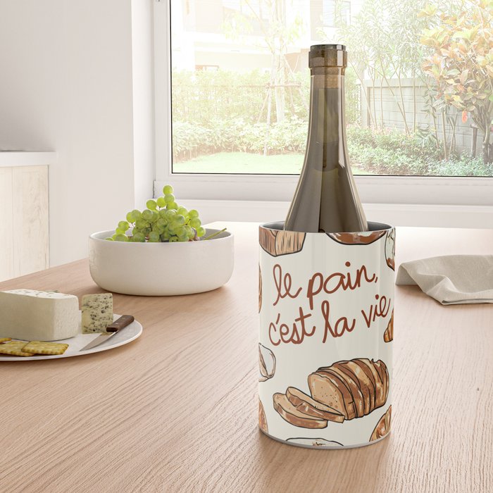 Le Pain Câest La Vie â Bread is Life French Bakery Illustration Wine Chiller Gallery Image 4