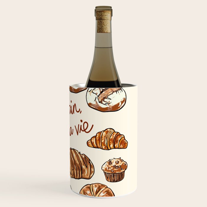 Le Pain Câest La Vie â Bread is Life French Bakery Illustration Wine Chiller Gallery Image 3