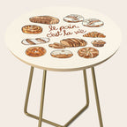 Le Pain Câest La Vie â Bread is Life French Bakery Illustration Side Table Gallery Image 2