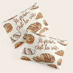 Le Pain Câest La Vie â Bread is Life French Bakery Illustration Pillow Sham Gallery Image 3