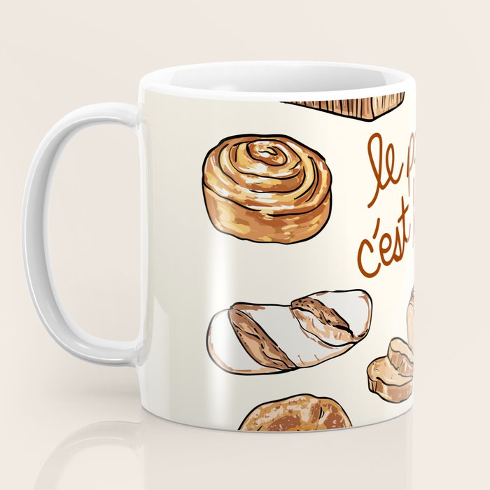 Le Pain Câest La Vie â Bread is Life French Bakery Illustration Coffee Mug Gallery Image 3
