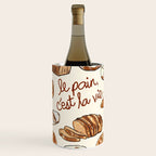 Le Pain Câest La Vie â Bread is Life French Bakery Illustration Wine Chiller Gallery Image 1