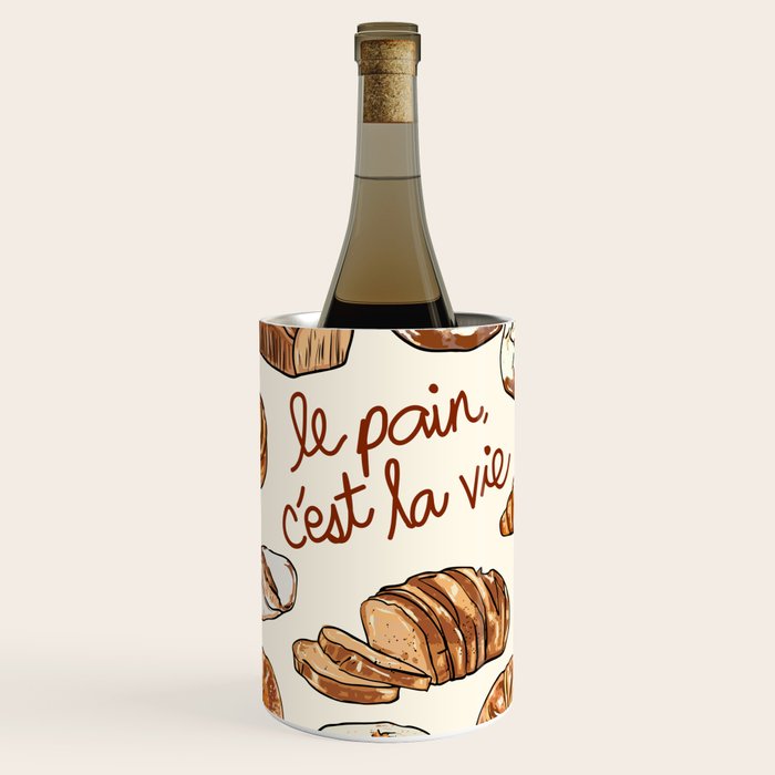 Le Pain Câest La Vie â Bread is Life French Bakery Illustration Wine Chiller Gallery Image 1