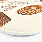 Le Pain Câest La Vie â Bread is Life French Bakery Illustration Bath Mat Gallery Image 3