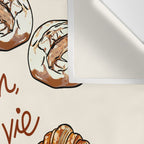 Le Pain Câest La Vie â Bread is Life French Bakery Illustration Wall Tapestry Gallery Image 3