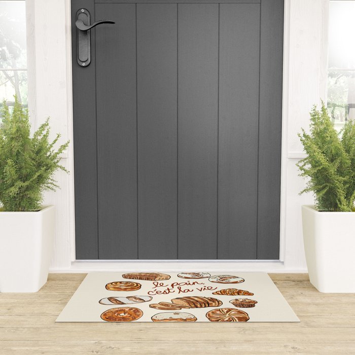 Le Pain Câest La Vie â Bread is Life French Bakery Illustration Welcome Mat Gallery Image 3