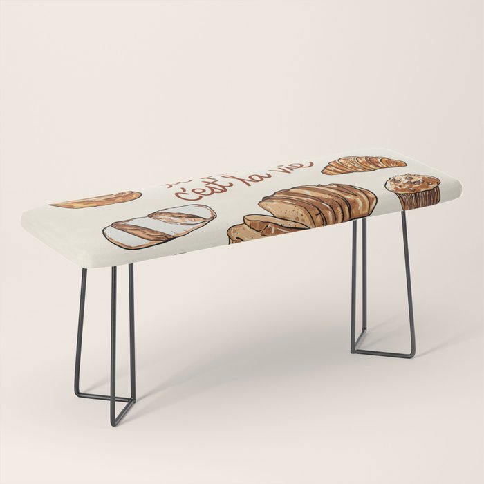 Le Pain Câest La Vie â Bread is Life French Bakery Illustration Bench Gallery Image 1