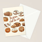 Le Pain Câest La Vie â Bread is Life French Bakery Illustration Stationery Card Gallery Image 2