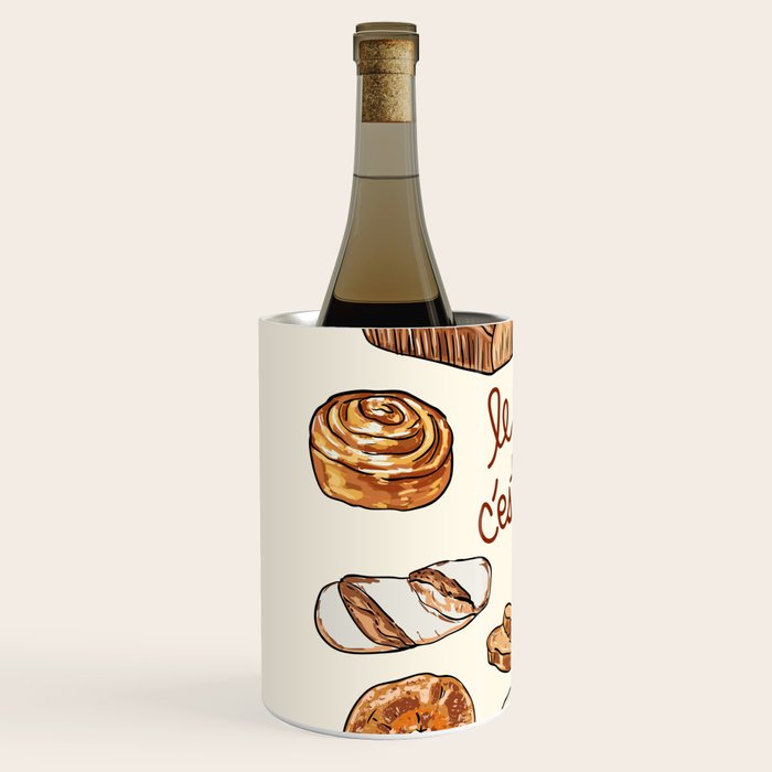Le Pain Câest La Vie â Bread is Life French Bakery Illustration Wine Chiller Gallery Image 2
