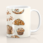 Le Pain Câest La Vie â Bread is Life French Bakery Illustration Coffee Mug Gallery Image 1