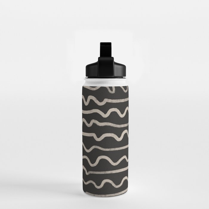 Noir: Mid Century Pattern Water Bottle Gallery Image 2