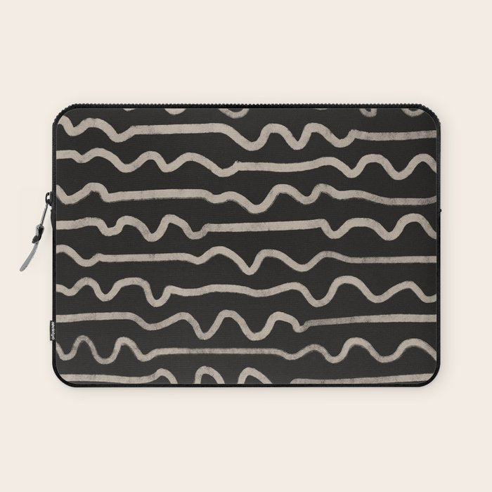 Noir: Mid Century Pattern Laptop Sleeve Gallery Image 1