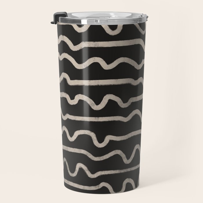 Noir: Mid Century Pattern Travel Mug Gallery Image 3