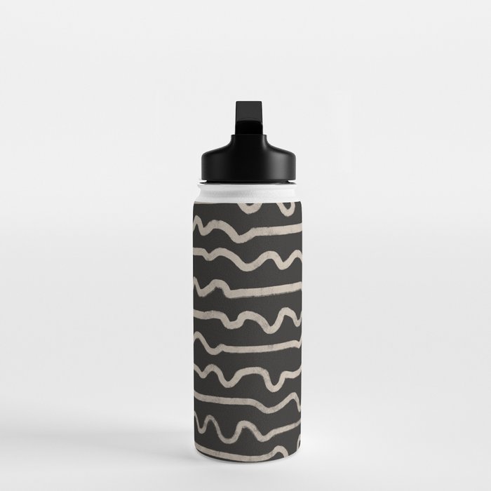 Noir: Mid Century Pattern Water Bottle Gallery Image 3