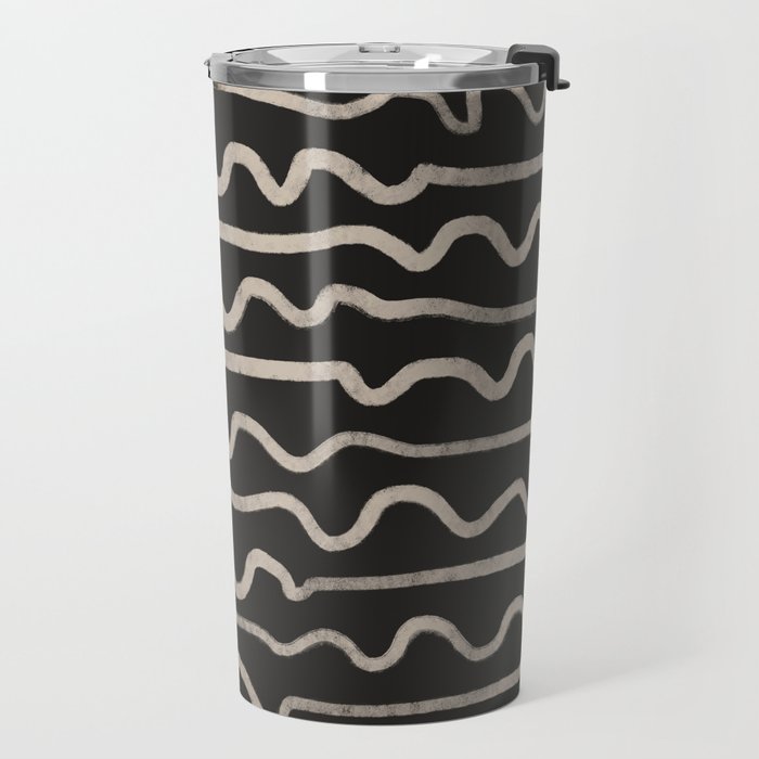 Noir: Mid Century Pattern Travel Mug Gallery Image 2