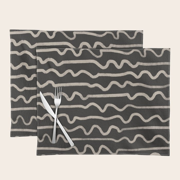 Noir: Mid Century Pattern Placemat Gallery Image 1