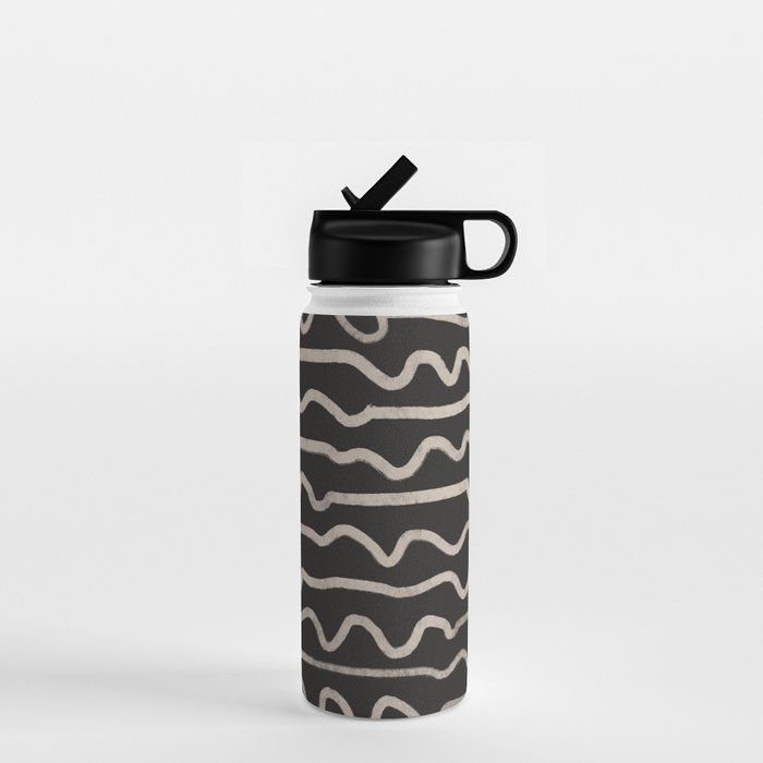 Noir: Mid Century Pattern Water Bottle Gallery Image 1