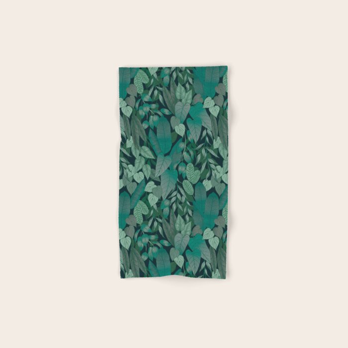 Tropical Jungle Garden Leaves {Jade} Bath Towel Gallery Image 1