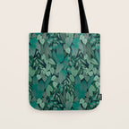 Tropical Jungle Garden Leaves {Jade} Tote Bag Gallery Image 1