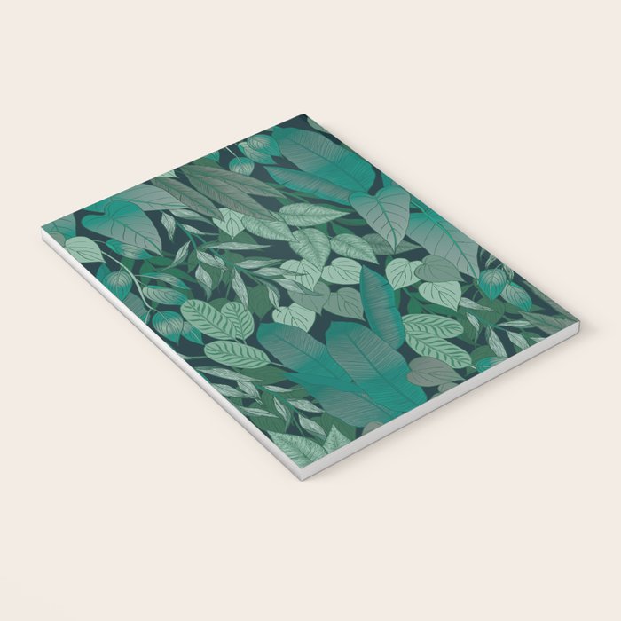 Tropical Jungle Garden Leaves {Jade} Notebook Gallery Image 3