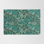 Tropical Jungle Garden Leaves {Jade} Rug Gallery Image 2
