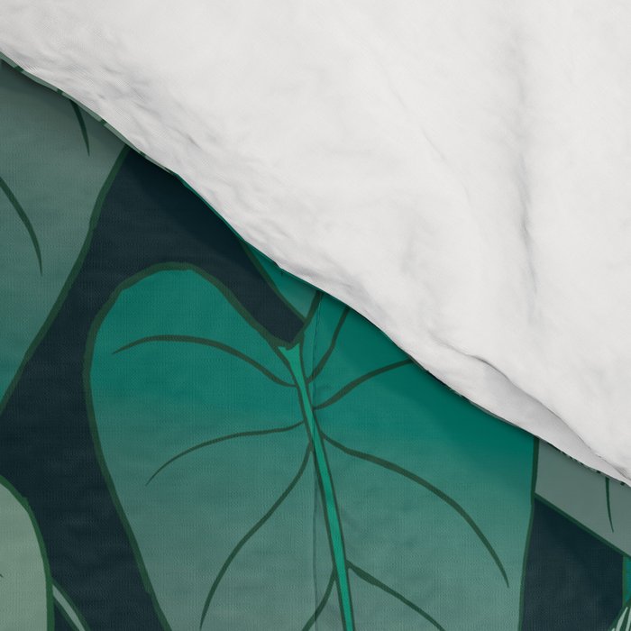 Tropical Jungle Garden Leaves {Jade} Comforter Gallery Image 4
