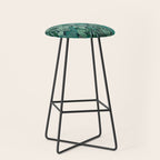 Tropical Jungle Garden Leaves {Jade} Stool Gallery Image 1