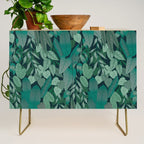 Tropical Jungle Garden Leaves {Jade} Credenza Gallery Image 1