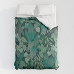 Tropical Jungle Garden Leaves {Jade} Comforter Gallery Image 6