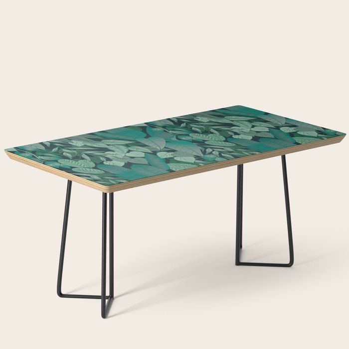 Tropical Jungle Garden Leaves {Jade} Coffee Table Gallery Image 1