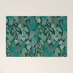Tropical Jungle Garden Leaves {Jade} Welcome Mat Gallery Image 1