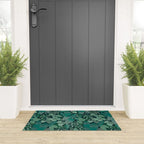 Tropical Jungle Garden Leaves {Jade} Welcome Mat Gallery Image 3