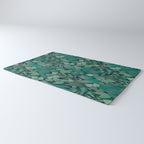Tropical Jungle Garden Leaves {Jade} Rug Gallery Image 3