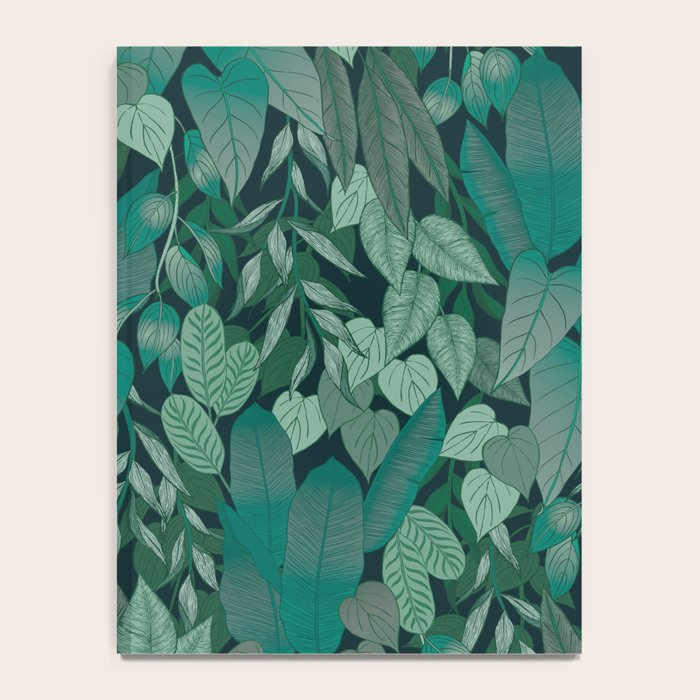 Tropical Jungle Garden Leaves {Jade} Notebook Gallery Image 4