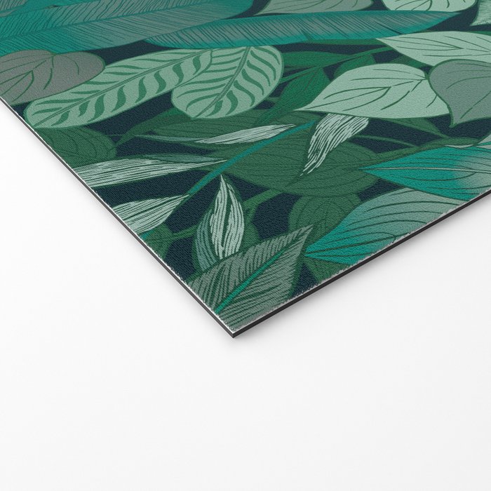 Tropical Jungle Garden Leaves {Jade} Welcome Mat Gallery Image 2