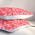 Retro red love heart shape pattern Pillow Sham Gallery Image 3