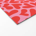 Retro red love heart shape pattern Welcome Mat Gallery Image 2