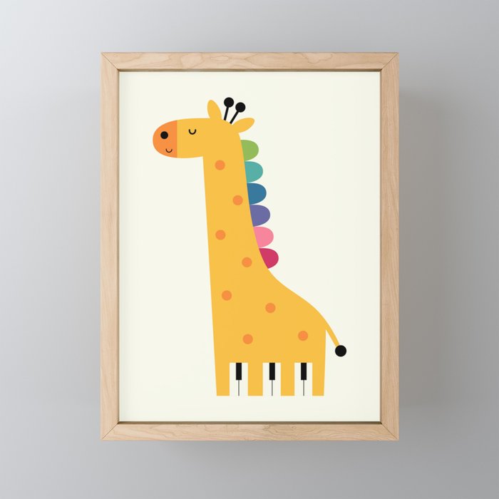 Giraffe Piano Mini Art Print Gallery Image 1