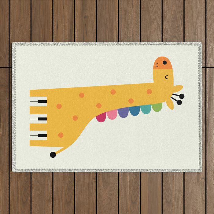 Giraffe Piano Outdoor Rug Gallery Image 1