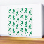 Retro toy soldier cartoon pattern Wall Mural Gallery Image 2