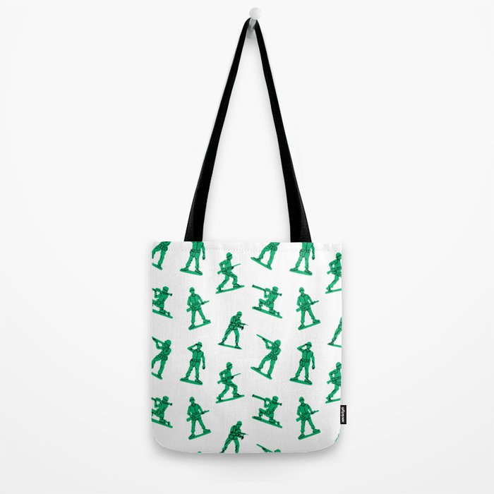 Retro toy soldier cartoon pattern Tote Bag Gallery Image 2