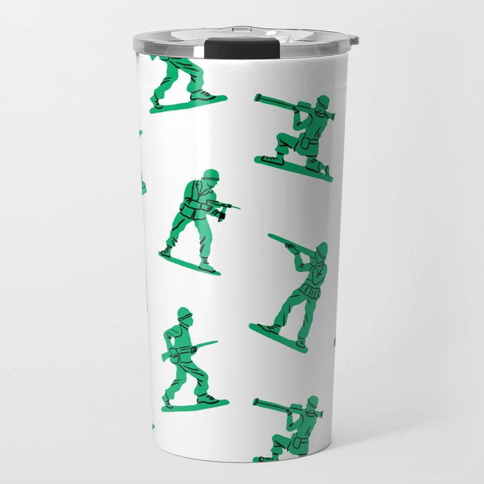 Retro toy soldier cartoon pattern Travel Mug Gallery Image 1