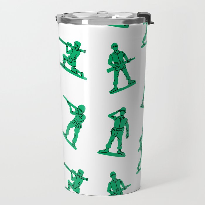 Retro toy soldier cartoon pattern Travel Mug Gallery Image 2