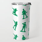 Retro toy soldier cartoon pattern Travel Mug Gallery Image 2