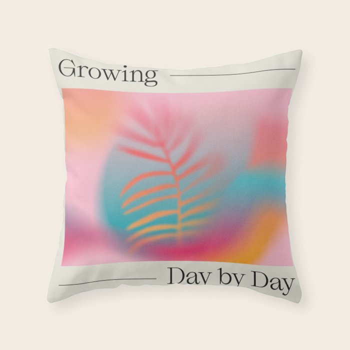 Growing, Day by Day Throw Pillow Gallery Image 6