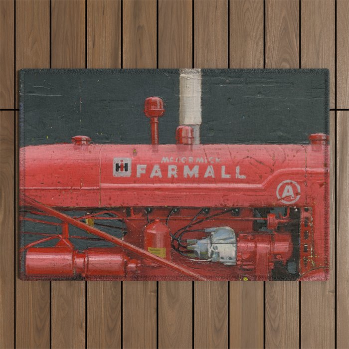 vintage IH farmall tractor series A Outdoor Rug Gallery Image 1