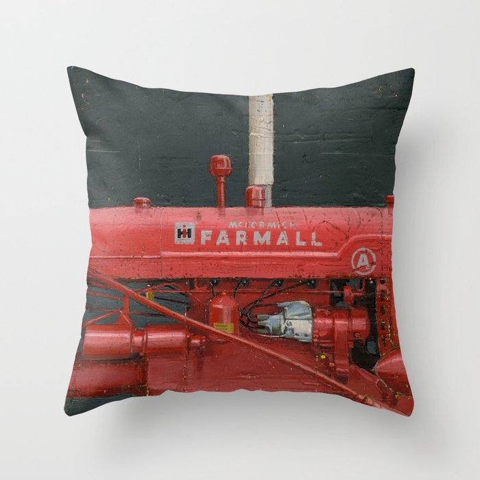 vintage IH farmall tractor series A Throw Pillow Gallery Image 6