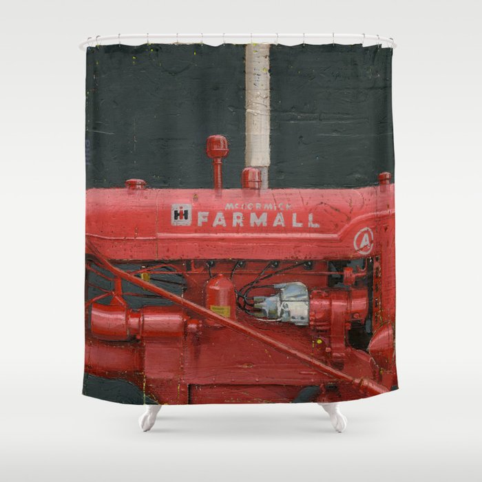 vintage IH farmall tractor series A Shower Curtain Gallery Image 1